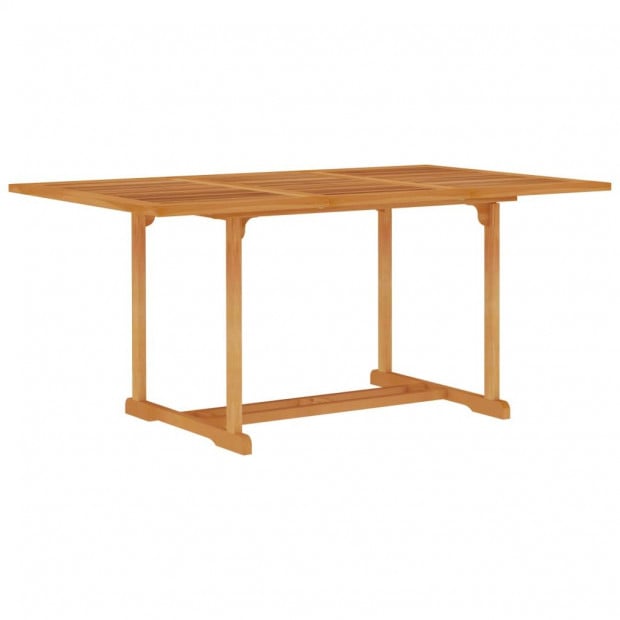 Garden Table 150x90x75 Cm Solid Teak Wood Rectangle