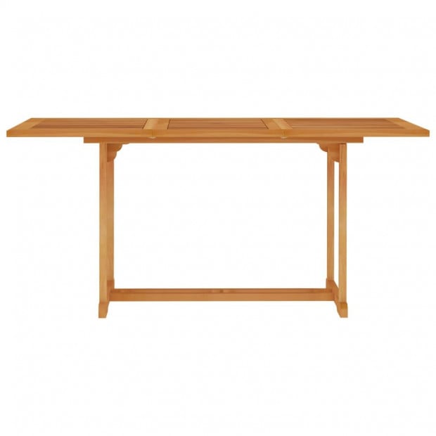 Garden Table 150x90x75 Cm Solid Teak Wood Rectangle Image 2