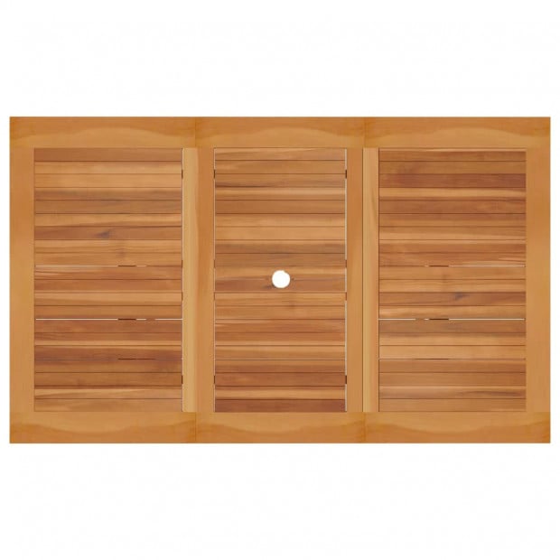 Garden Table 150x90x75 Cm Solid Teak Wood Rectangle Image 4