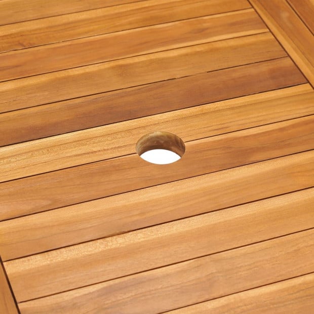 Garden Table 150x90x75 Cm Solid Teak Wood Rectangle Image 5