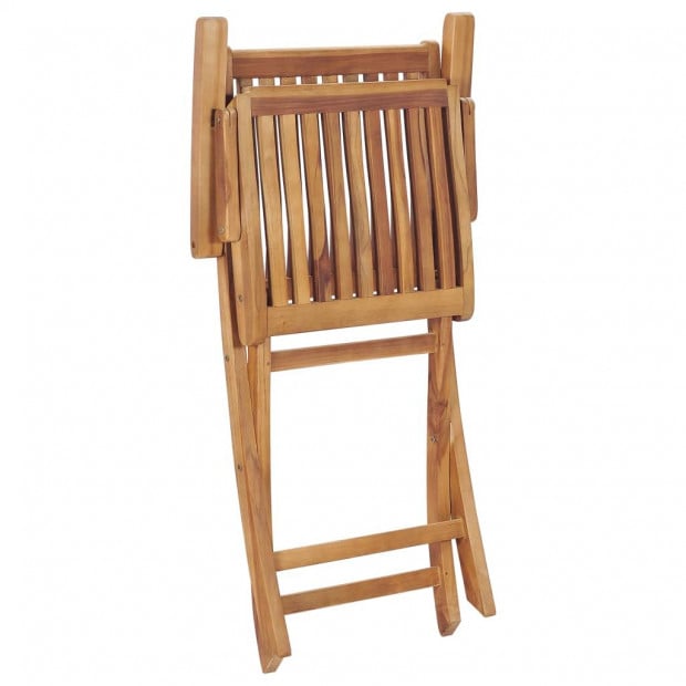 Folding Garden Chairs 2 Pcs Solid Teak Wood Image 6