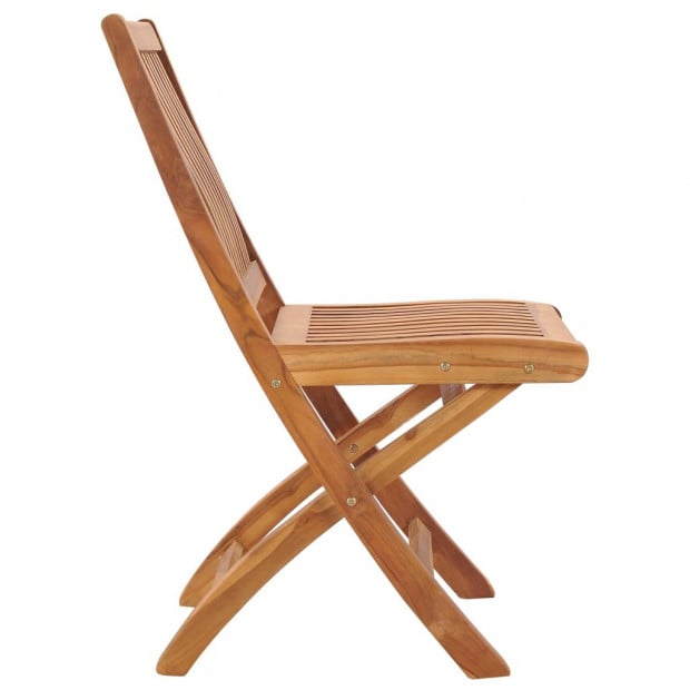 Folding Garden Chairs 1 Pc Solid Teak Wood Image 3
