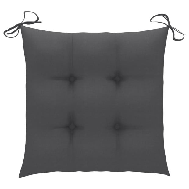 Chair Cushions 2 Pcs Anthracite 40x40x7 Cm Fabric Image 2