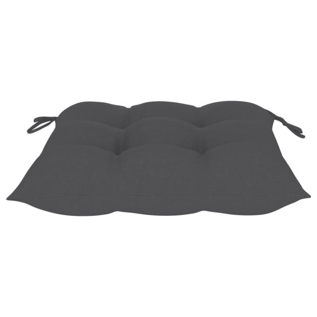 Chair Cushions 2 Pcs Anthracite 40x40x7 Cm Fabric Image 4