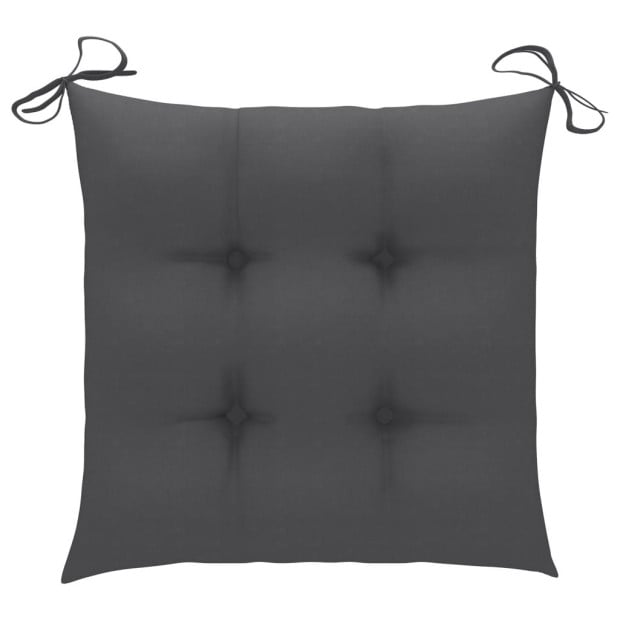 Chair Cushions 2 Pcs Anthracite 50x50x7 Cm Fabric Image 2