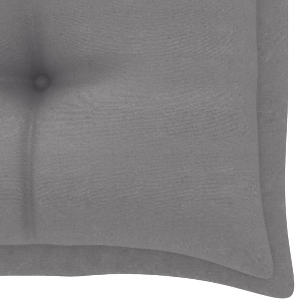 Garden Bench Cushion Grey 100x50x7 Cm Fabric Image 4