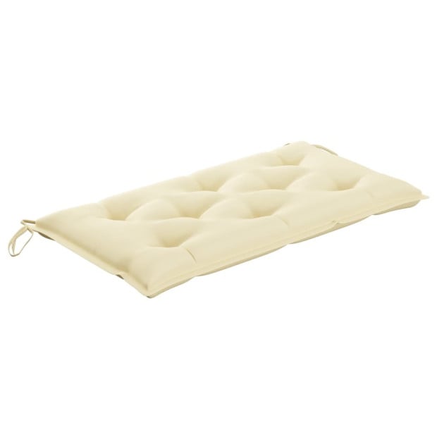 Garden Bench Cushion Cream White 100x50x7 Cm Fabric Image 2