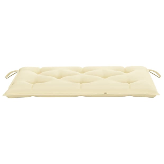 Garden Bench Cushion Cream White 100x50x7 Cm Fabric Image 3