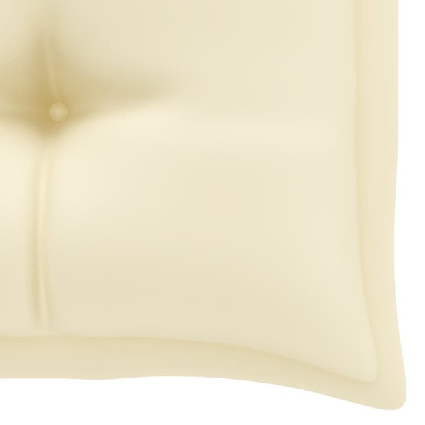 Garden Bench Cushion Cream White 100x50x7 Cm Fabric Image 4
