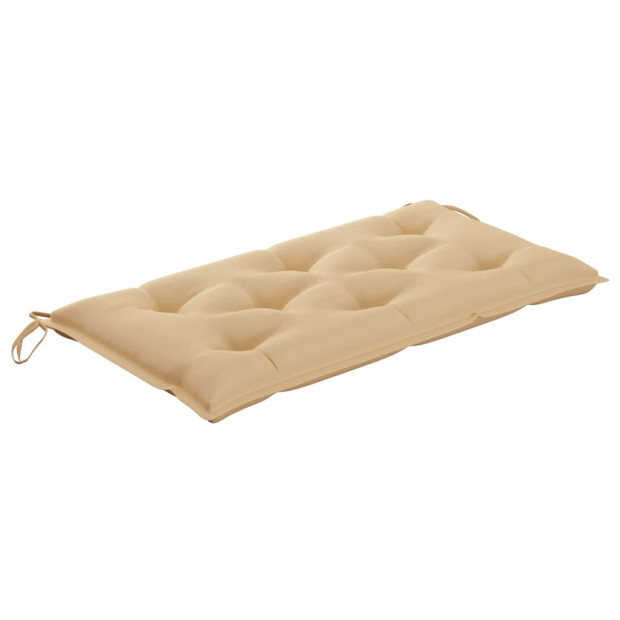 Garden Bench Cushion Beige 100x50x7 Cm Fabric Image 2