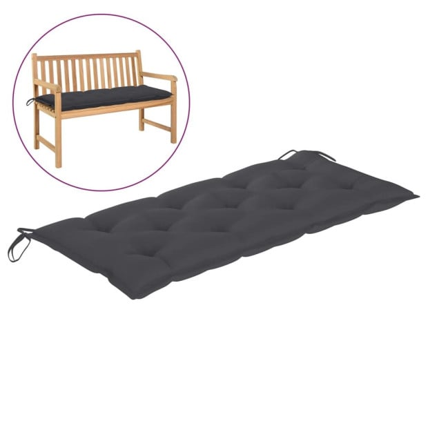 Garden Bench Cushion Anthracite 120x50x7 Cm Fabric