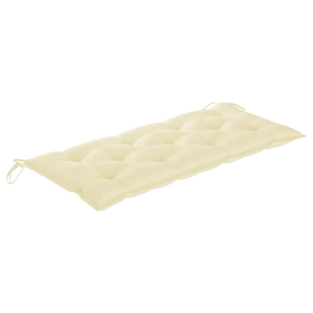 Garden Bench Cushion Cream White 120x50x7 Cm Fabric Image 2