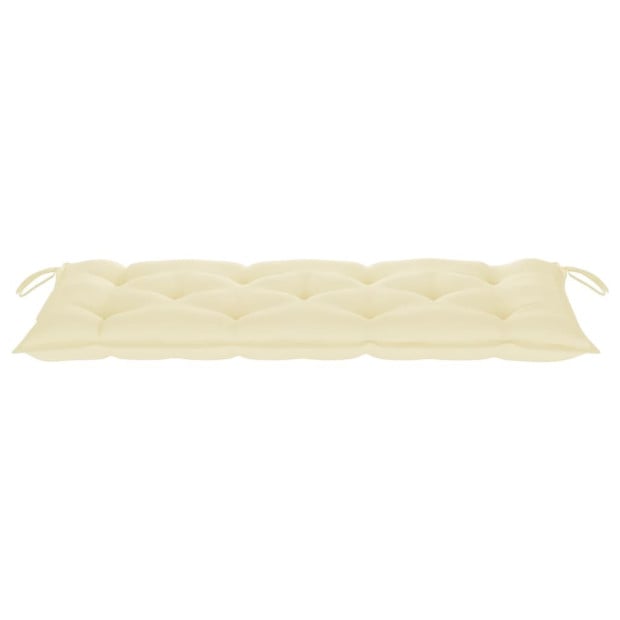 Garden Bench Cushion Cream White 120x50x7 Cm Fabric Image 3