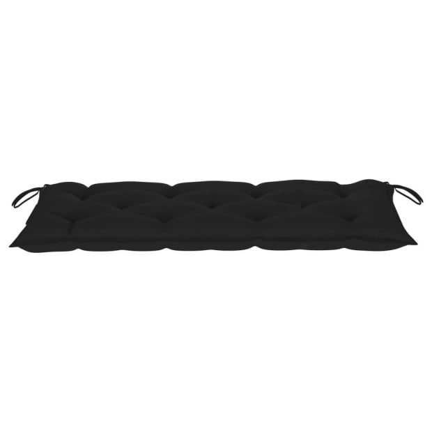 Garden Bench Cushion Black 120x50x7 Cm Fabric Image 3