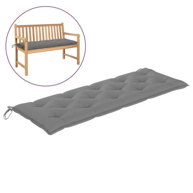 Grey garden bench sale cushion
