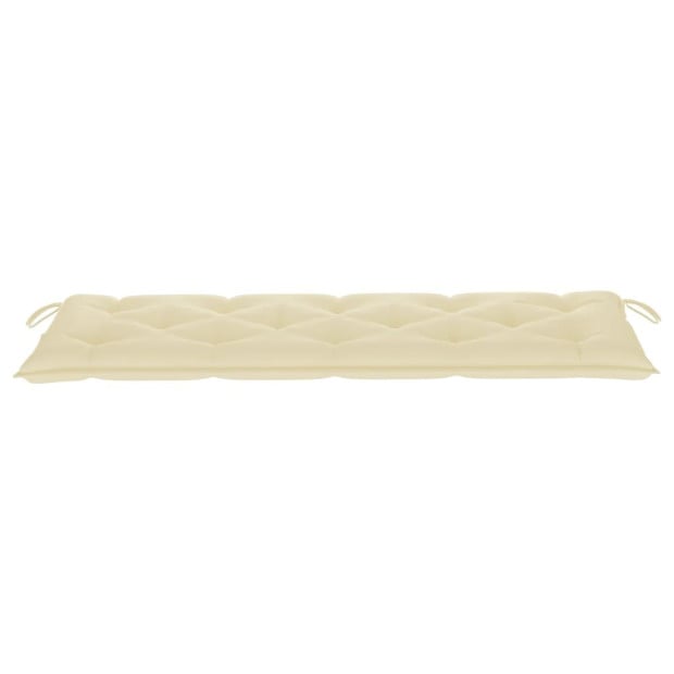 Garden Bench Cushion Cream White 150x50x7 Cm Fabric Image 3