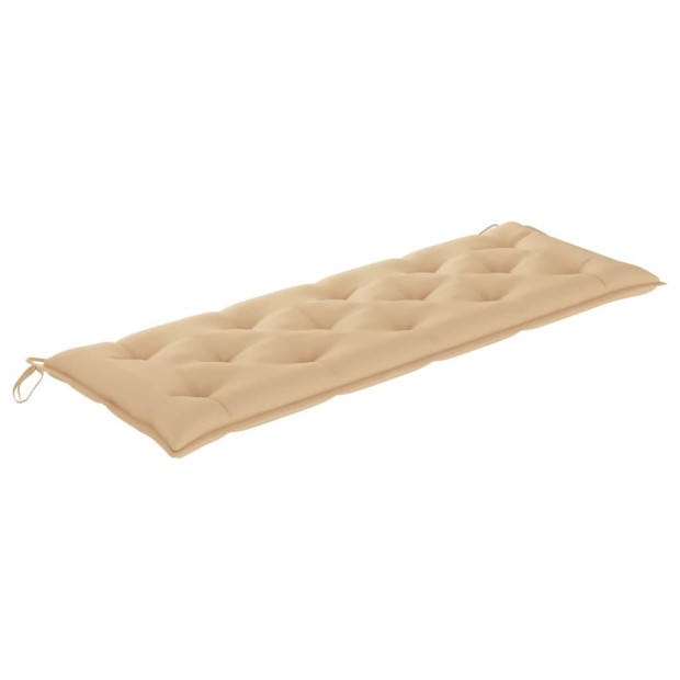 Garden Bench Cushion Beige 150x50x7 Cm Fabric Image 2