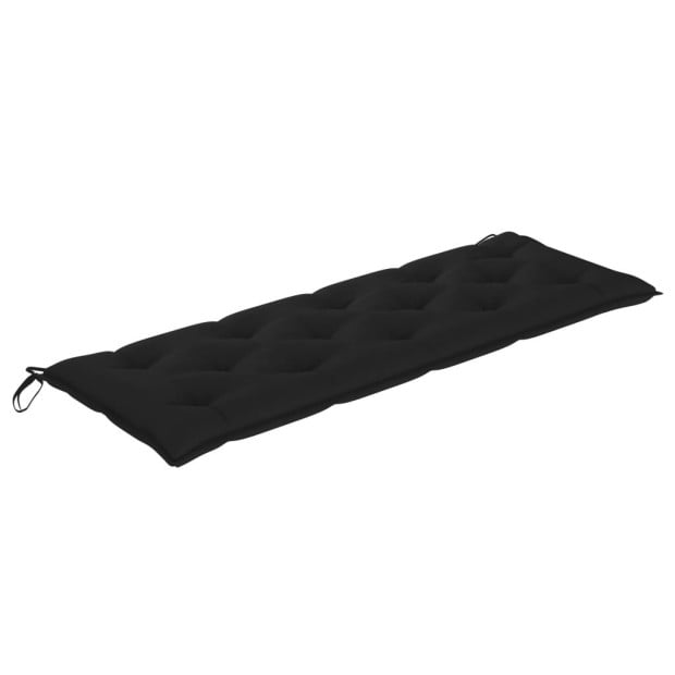 Garden Bench Cushion Black 150x50x7 Cm Fabric Image 2