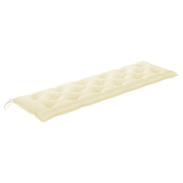 Garden Bench Cushion Cream White 180x50x7 Cm Fabric Image 2