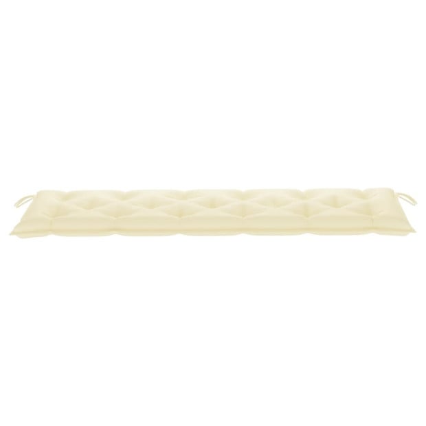 Garden Bench Cushion Cream White 180x50x7 Cm Fabric Image 3