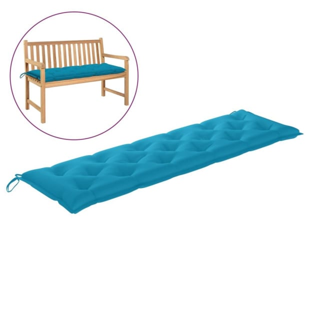 Light blue top bench cushion