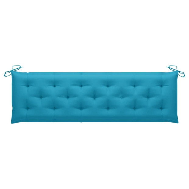 Garden Bench Cushion Light Blue 180x50x7 Cm Fabric Image 2