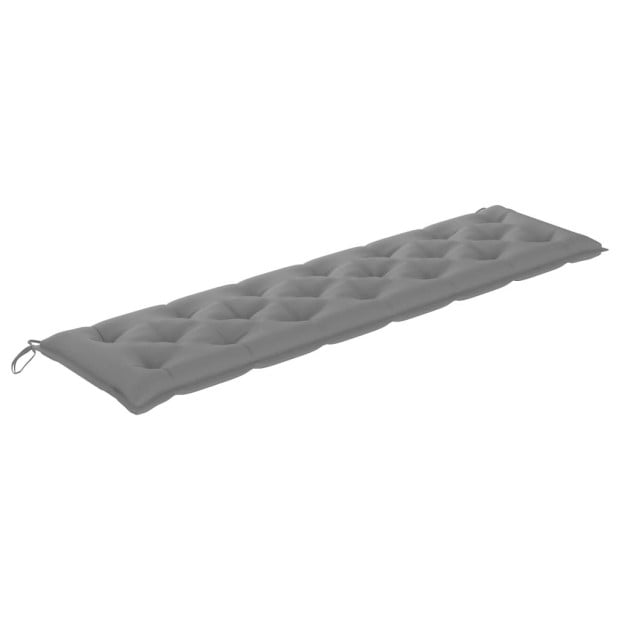 Garden Bench Cushion Grey 200x50x7 Cm Fabric Image 2