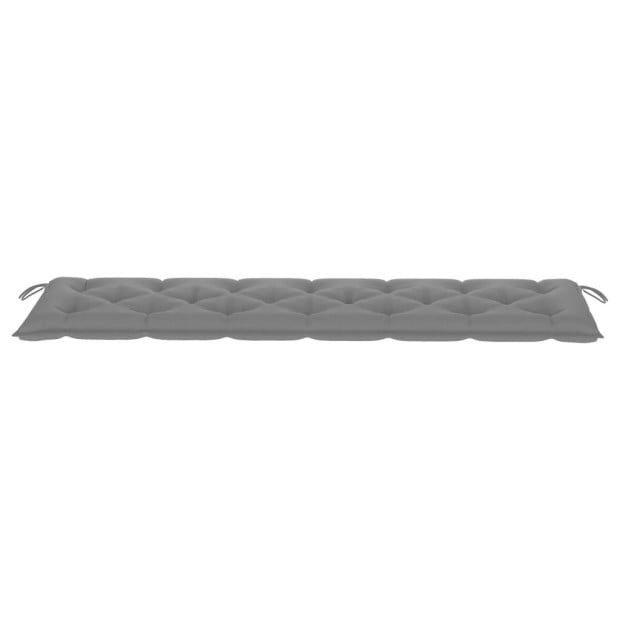 Garden Bench Cushion Grey 200x50x7 Cm Fabric Image 3