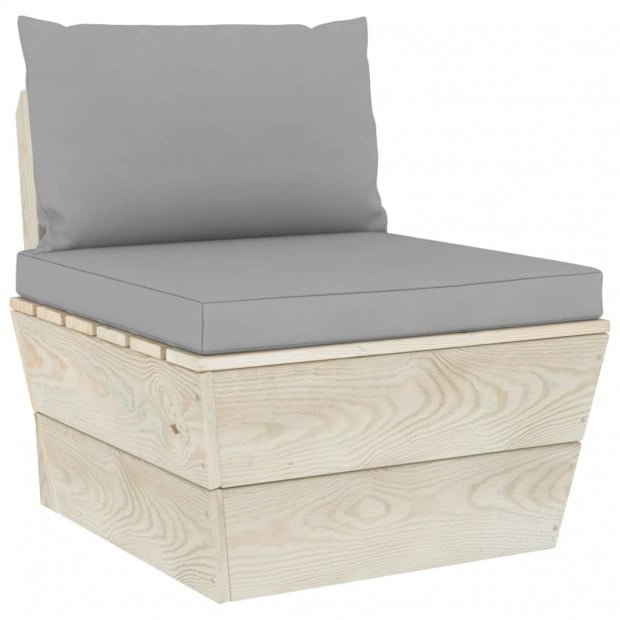 Pallet Sofa Cushions 2 Pcs Grey Fabric Image 6