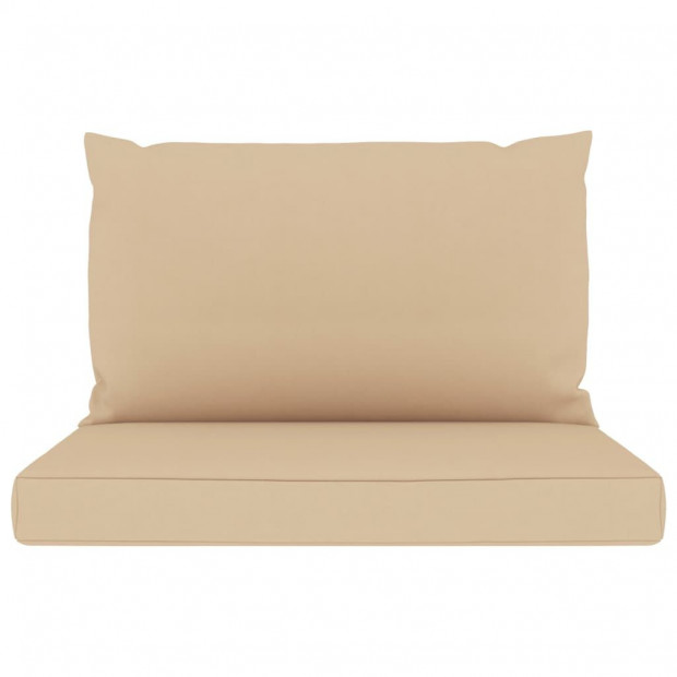 Pallet Sofa Cushions 2 Pcs Beige Fabric Image 2
