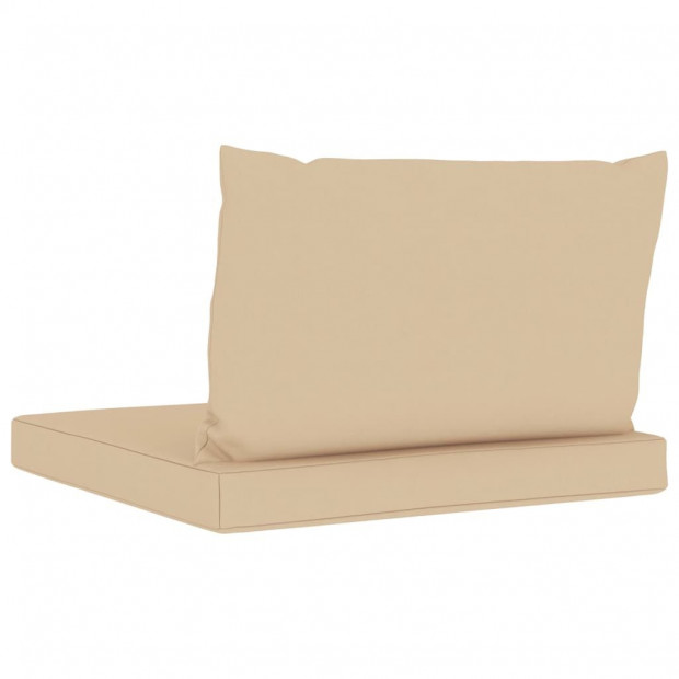 Pallet Sofa Cushions 2 Pcs Beige Fabric Image 4