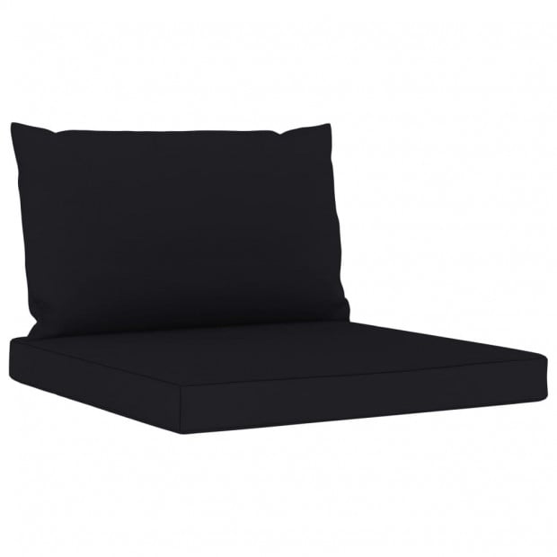 Pallet Sofa Cushions 2 Pcs Black Fabric