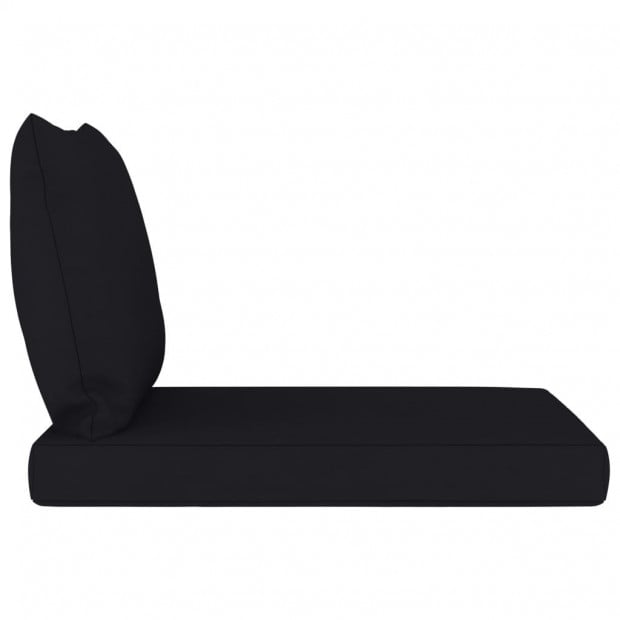 Pallet Sofa Cushions 2 Pcs Black Fabric Image 3