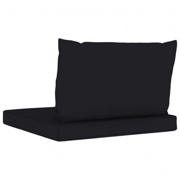 Pallet Sofa Cushions 2 Pcs Black Fabric Image 4