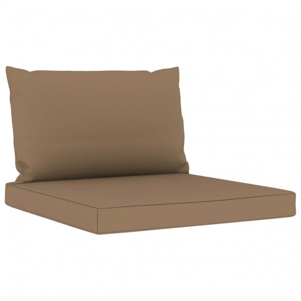 Pallet Sofa Cushions 2 Pcs Taupe Fabric