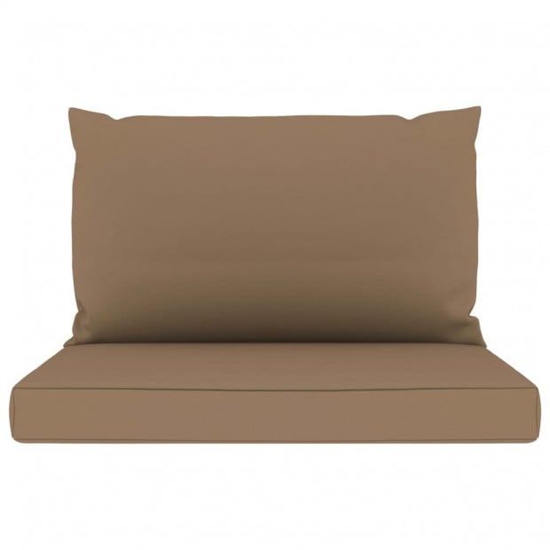 Pallet Sofa Cushions 2 Pcs Taupe Fabric Image 2