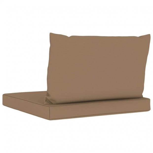 Pallet Sofa Cushions 2 Pcs Taupe Fabric Image 4