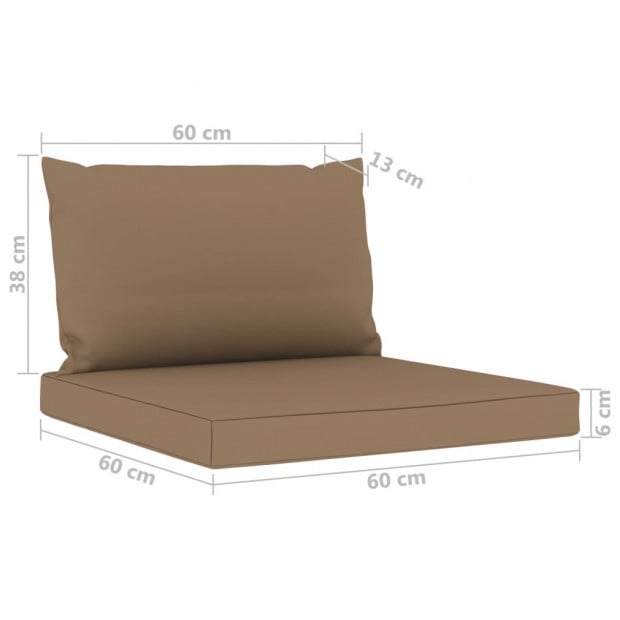 Pallet Sofa Cushions 2 Pcs Taupe Fabric Image 5