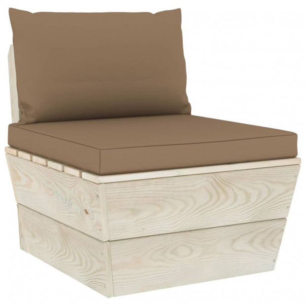 Pallet Sofa Cushions 2 Pcs Taupe Fabric Image 6