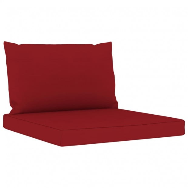Pallet Sofa Cushions 2 Pcs Wine Red Fabric