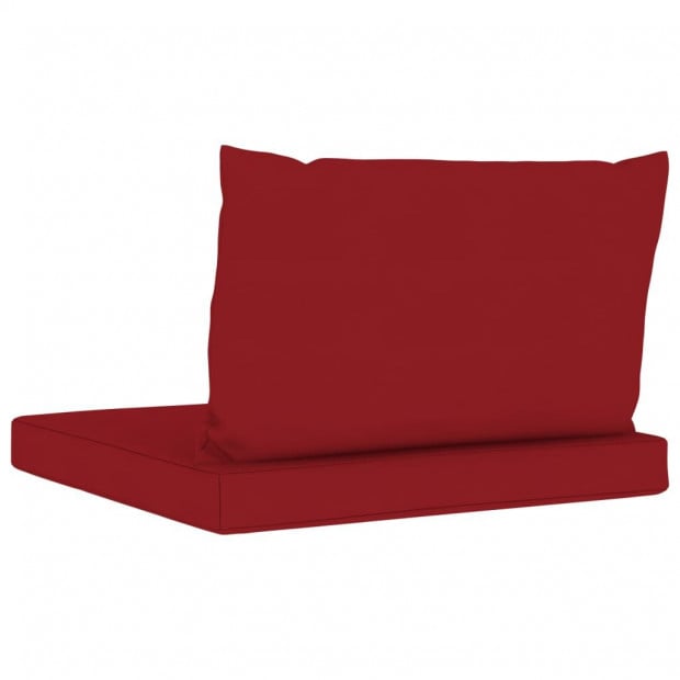 Pallet Sofa Cushions 2 Pcs Wine Red Fabric Image 4