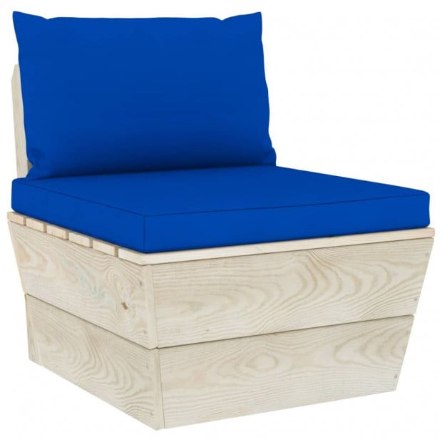 Pallet Sofa Cushions 2 Pcs Blue Fabric Image 6