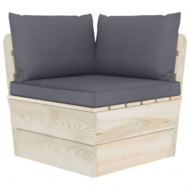 Pallet Sofa Cushions 3 Pcs Anthracite Fabric Image 6