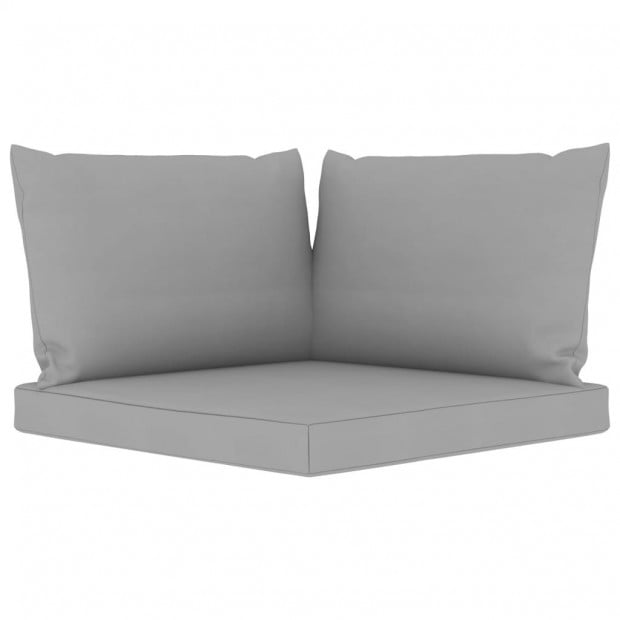 Pallet Sofa Cushions 3 Pcs Grey Fabric