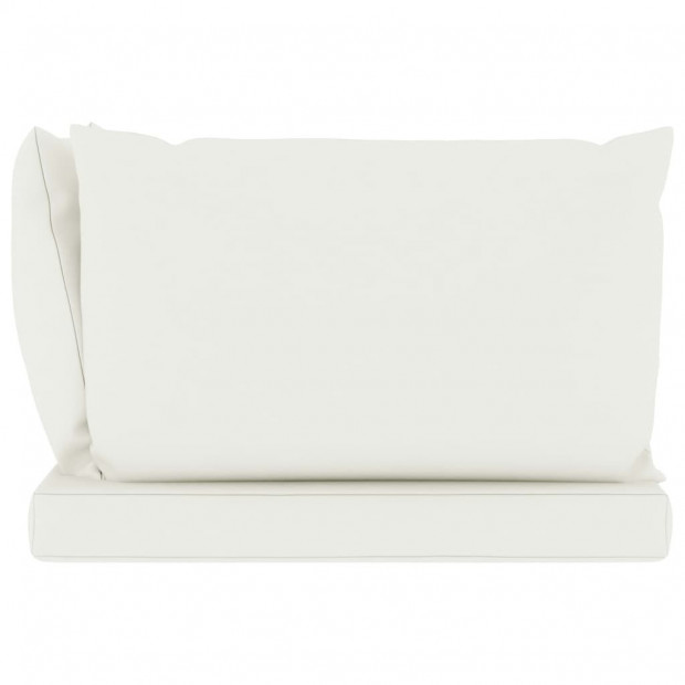 Pallet Sofa Cushions 3 Pcs Cream White Fabric Image 3