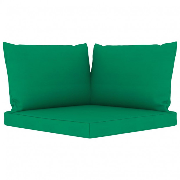 Pallet Sofa Cushions 3 Pcs Green Fabric