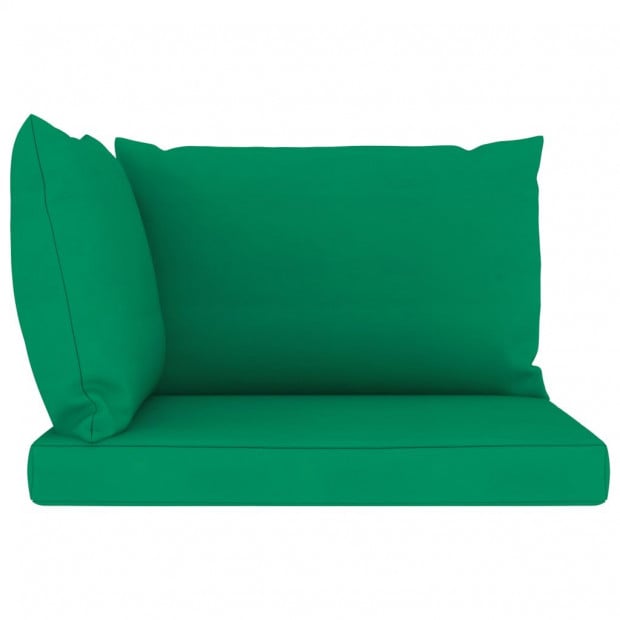 Pallet Sofa Cushions 3 Pcs Green Fabric Image 2