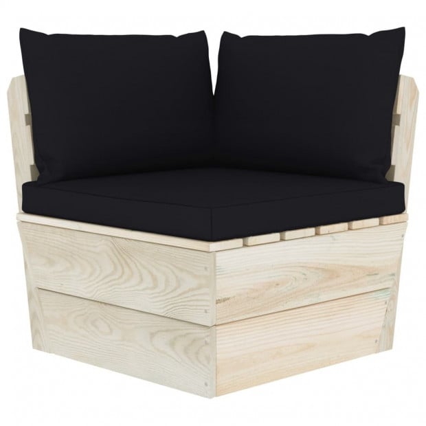 Pallet Sofa Cushions 3 Pcs Black Fabric Image 2