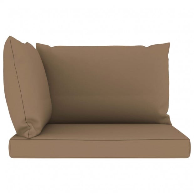 Pallet Sofa Cushions 3 Pcs Taupe Fabric Image 2