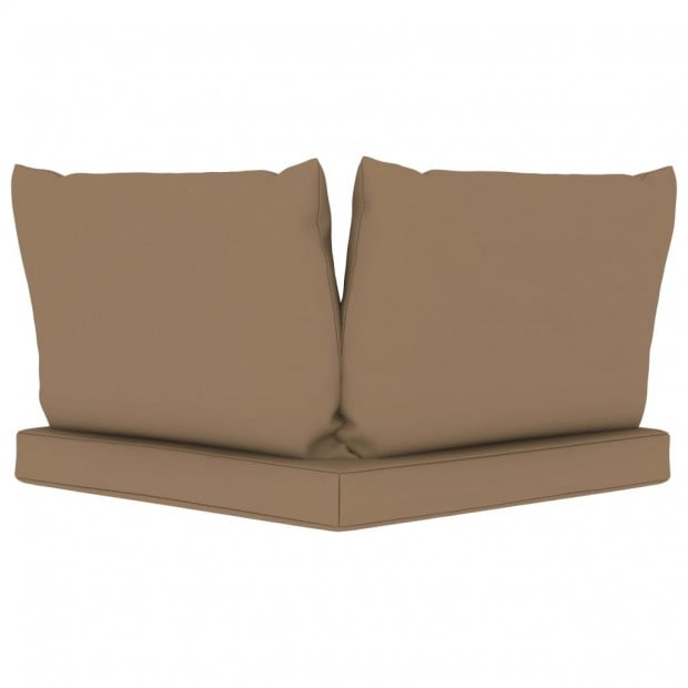 Pallet Sofa Cushions 3 Pcs Taupe Fabric Image 4
